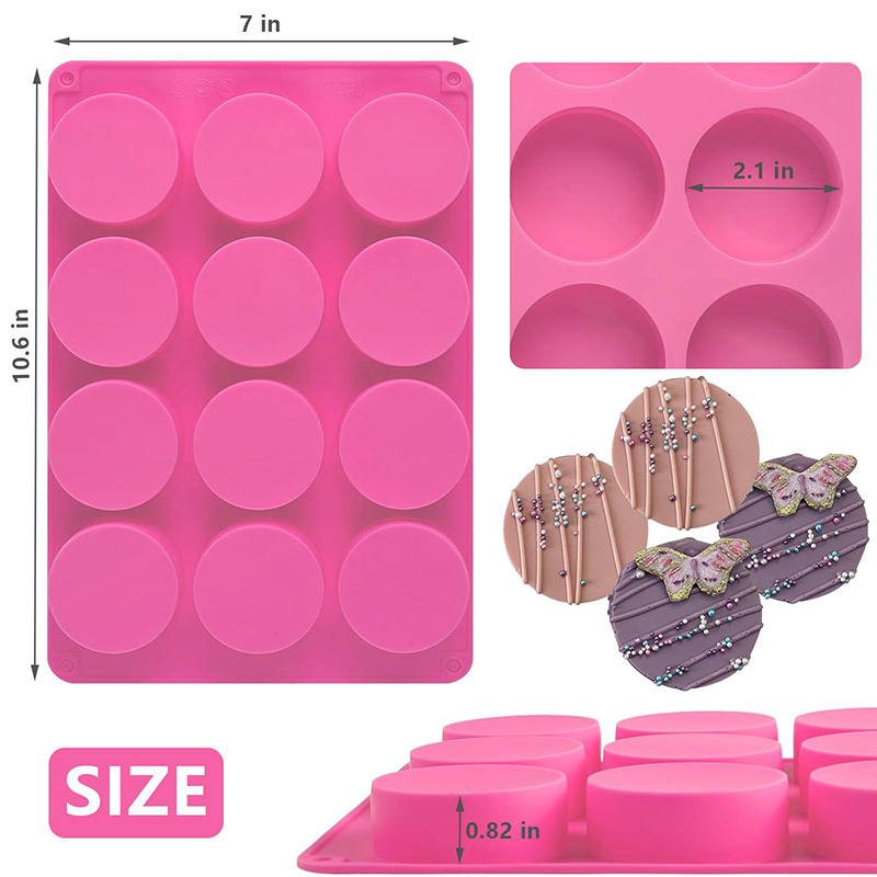 Round Silicone Molds 12-Cavity - Soap Making Gloves recension och pris