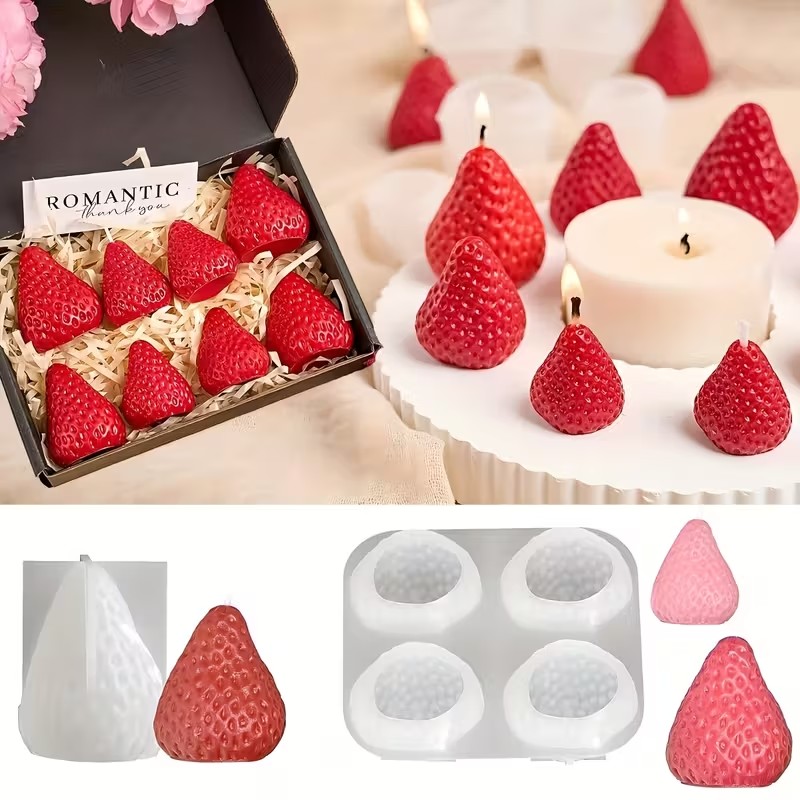 Strawberry Silicone Candle Mol - Soap Making Silicone Molds recension och pris