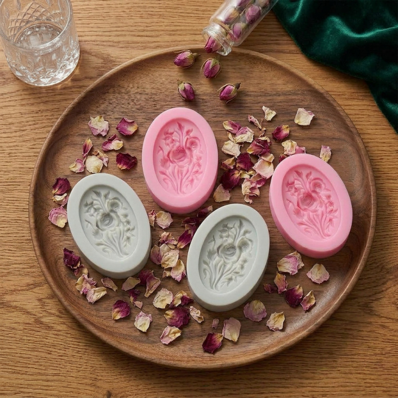 4 Silicone mold with flower sh - Soap Making Silicone Molds recension och pris